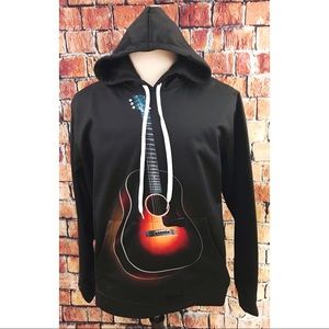 Zootop Bear Guitar Sweatshirt Mens Hoodie Pullover